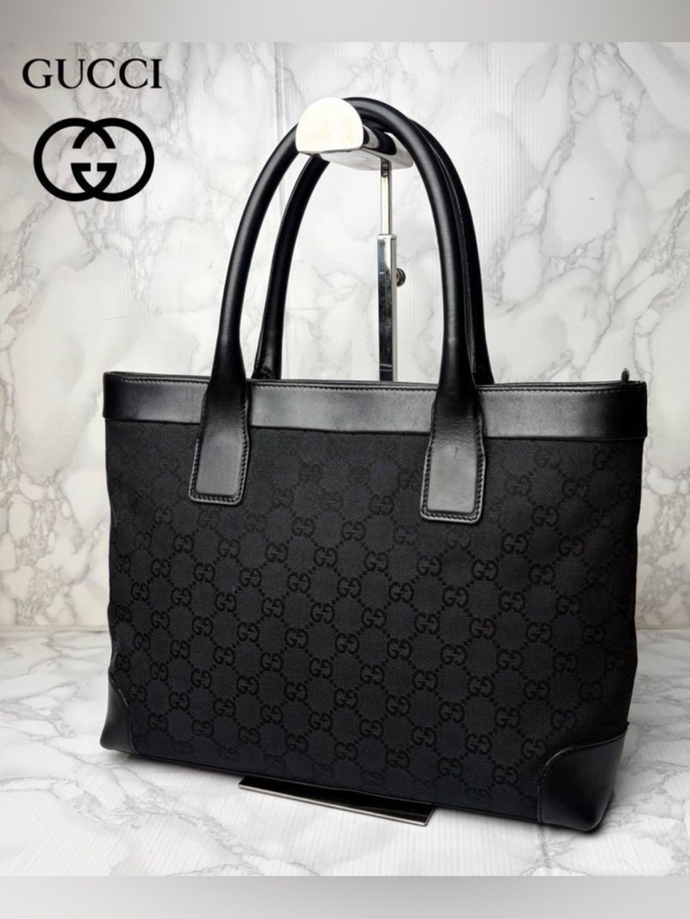 Gucci Black Small Tote Bag EUC